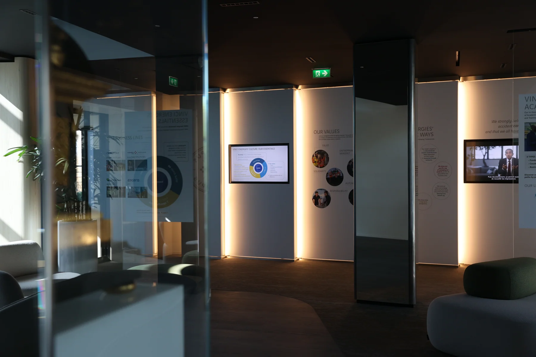 Intégration audiovisuelle dans les circulations